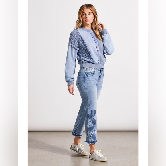 Altar'd State Light Blue Textured Knit Slouchy Sweater size XS - Picture 4 of 11